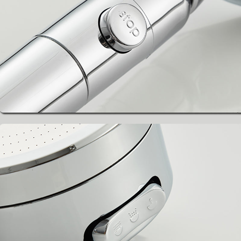 Contemporary 3 Jet Shower Head Adjustable Spray Pattern Rotatable Handheld Shower