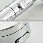 Contemporary 3 Jet Shower Head Adjustable Spray Pattern Rotatable Handheld Shower