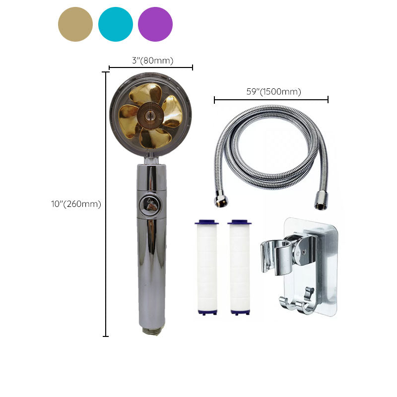 Contemporary Handheld Supercharged Showerhead Round Spray Head