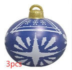 Inflatable Christmas Ball Outdoor Decoration 60cm – Weather Resistant PVC Christmas Decoration