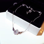 Angel Wings Necklace – Titanium Steel Pendant with Strass