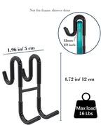 Rust-resistant door-mounted shower hook – Strong multifunctional hanging hook