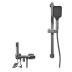Wall-mounted shower system Gray Adjustable spray pattern Lever handle Shower hose Shower set