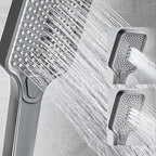 Wall-mounted shower system Gray Adjustable spray pattern Lever handle Shower hose Shower set