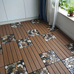 Modern Floor Tiles Outdoor Waterproof Rectangular Wood Decking