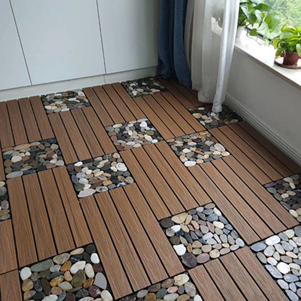 Modern Floor Tiles Outdoor Waterproof Rectangular Wood Decking