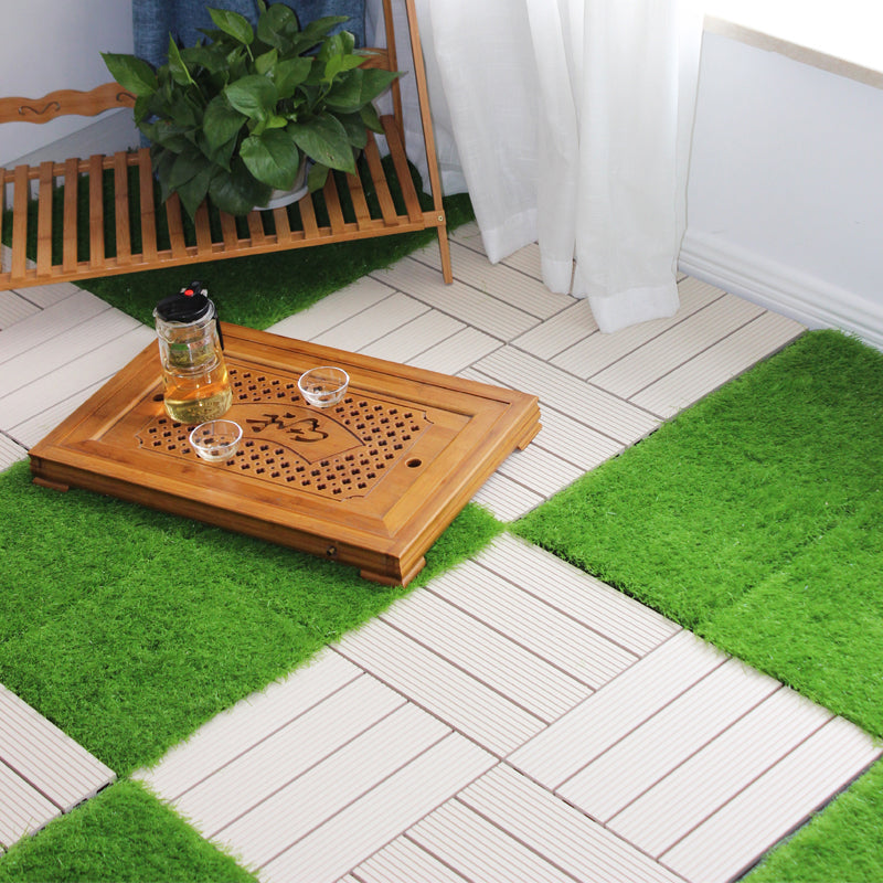 Square Click Patio Floor Tiles Stripe Pattern Tile Set Floorboard