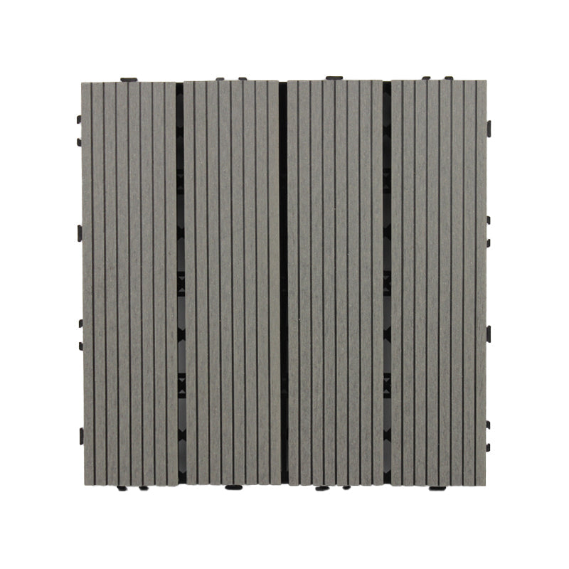 Square Click Patio Floor Tiles Stripe Pattern Tile Set Floorboard