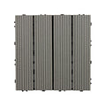 Square Click Patio Floor Tiles Stripe Pattern Tile Set Floorboard