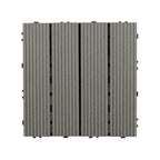 Square Click Patio Floor Tiles Stripe Pattern Tile Set Floorboard