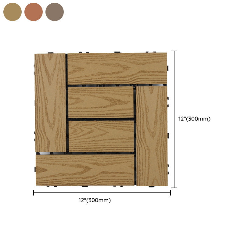 Square Click Patio Floor Tiles Stripe Pattern Tile Set Floorboard