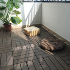 11 Pack 12" X 12" Square Deck/Patio Tiles Snap Fit for Outdoor Patio Tiles