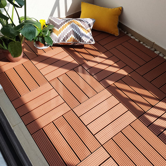 11 Pack 12" X 12" Square Deck/Patio Tiles Snap Fit for Outdoor Patio Tiles