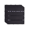 11 Pack 12" X 12" Square Deck/Patio Tiles Snap Fit for Outdoor Patio Tiles