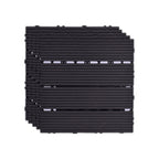 11 Pack 12" X 12" Square Deck/Patio Tiles Snap Fit for Outdoor Patio Tiles