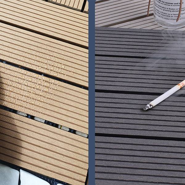 11 Pack 12" X 12" Square Deck/Patio Tiles Snap Fit for Outdoor Patio Tiles