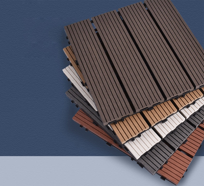 11 Pack 12" X 12" Square Deck/Patio Tiles Snap Fit for Outdoor Patio Tiles