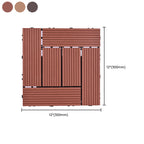 11 Pack 12" X 12" Square Deck/Patio Tiles Snap Fit for Outdoor Patio Tiles
