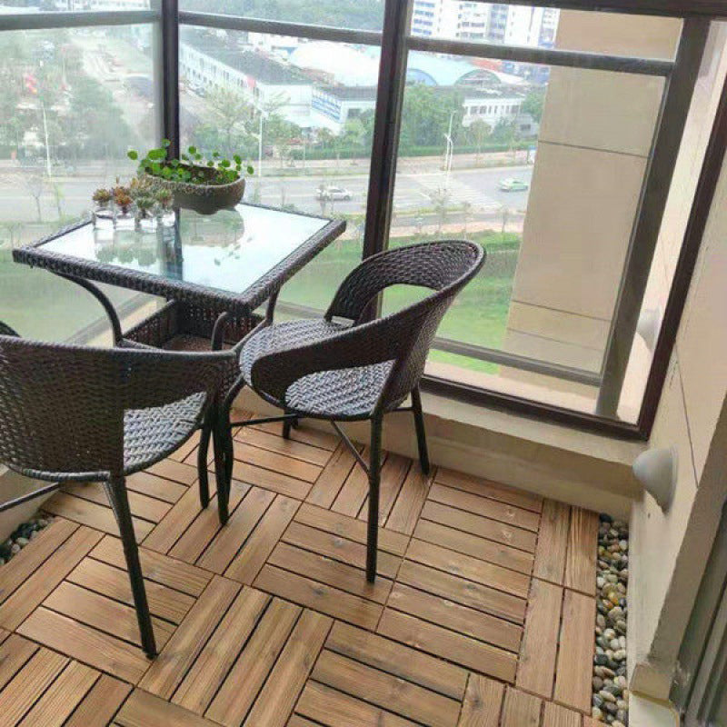 Outdoor Deck Board Wood Square Stripes Composite Flooring Terrace