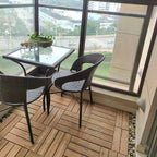 Outdoor Deck Board Wood Square Stripes Composite Flooring Terrace