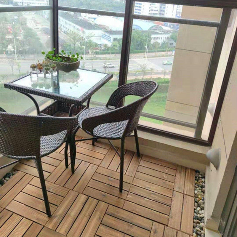 Outdoor Deck Board Wood Square Stripes Composite Flooring Terrace