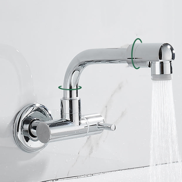 Wall-mounted metal bathtub filler with low arc waterfall bathtub faucet