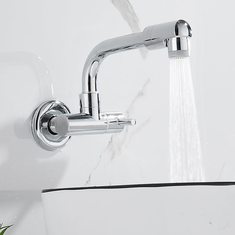 Wall-mounted metal bathtub filler with low arc waterfall bathtub faucet