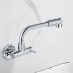 Wall-mounted metal bathtub filler with low arc waterfall bathtub faucet