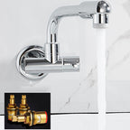 Wall-mounted metal bathtub filler with low arc waterfall bathtub faucet