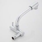 Wall-mounted metal bathtub filler with low arc waterfall bathtub faucet