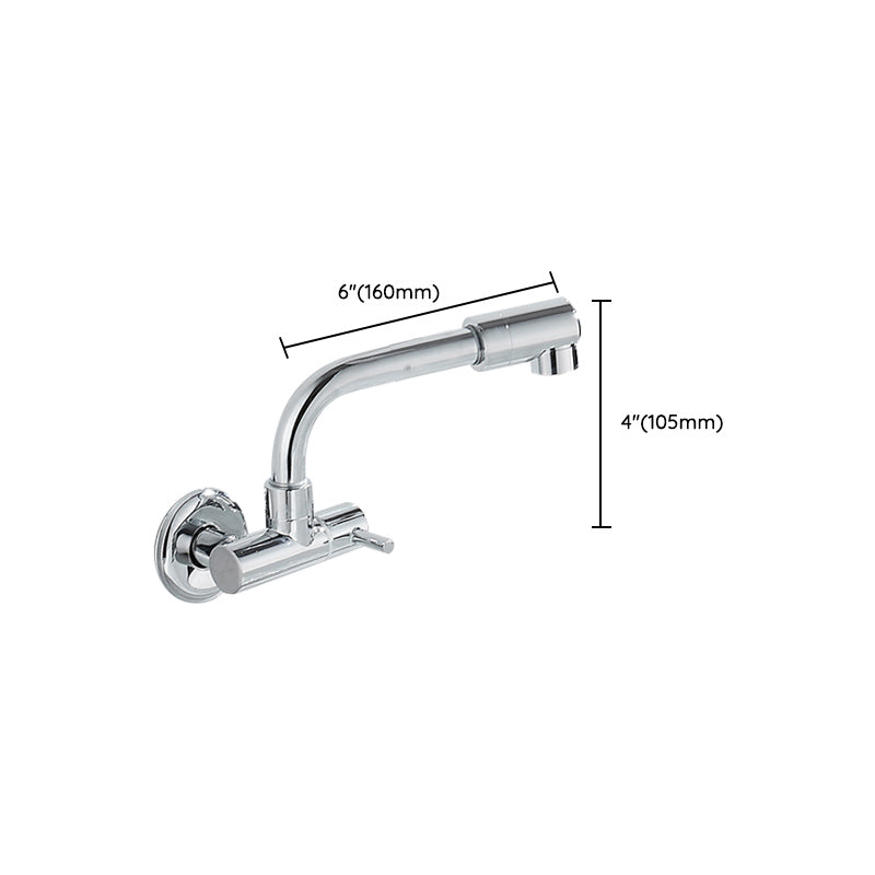 Wall-mounted metal bathtub filler with low arc waterfall bathtub faucet