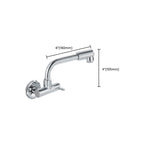 Wall-mounted metal bathtub filler with low arc waterfall bathtub faucet
