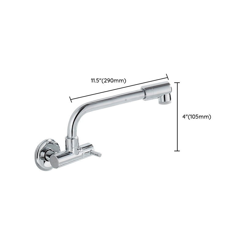Wall-mounted metal bathtub filler with low arc waterfall bathtub faucet