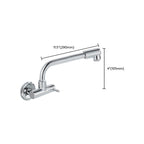 Wall-mounted metal bathtub filler with low arc waterfall bathtub faucet