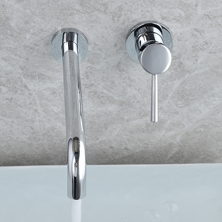 Wall-mounted Metallic Bathtub Faucet Low Arc Pipe Bathtub Tap