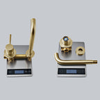 Wall-mounted Metallic Bathtub Faucet Low Arc Pipe Bathtub Tap