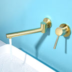 Contemporary Wall-Mounted Single-Hand Kitchen Faucet Low Arc Water Filler
