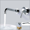 Contemporary Wall-Mounted Single-Hand Kitchen Faucet Low Arc Water Filler