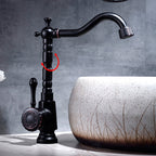 Glam Style Sink Faucet with Swivable Spout and Lever Handle