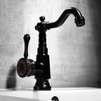 Glam Style Sink Faucet with Swivable Spout and Lever Handle