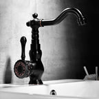 Glam Style Sink Faucet with Swivable Spout and Lever Handle