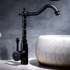 Glam Style Sink Faucet with Swivable Spout and Lever Handle