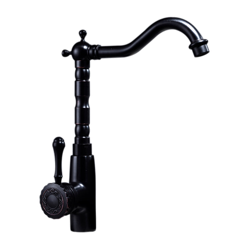 Glam Style Sink Faucet with Swivable Spout and Lever Handle