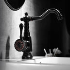 Glam Style Sink Faucet with Swivable Spout and Lever Handle