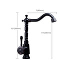 Glam Style Sink Faucet with Swivable Spout and Lever Handle