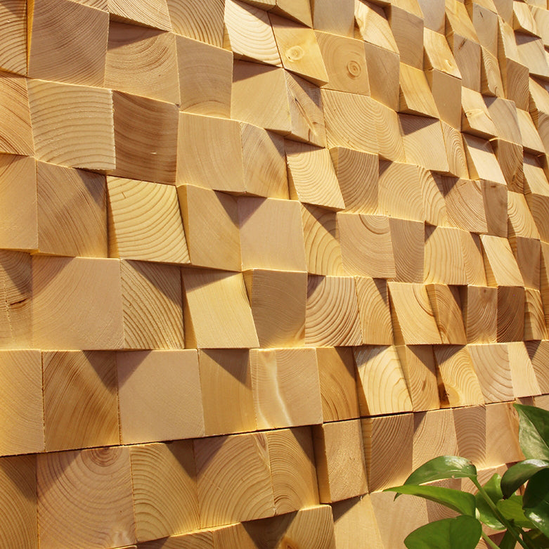 Wall-Ceiling Light Wood Gluing Mosaic Indoor Modern Wall Ceiling
