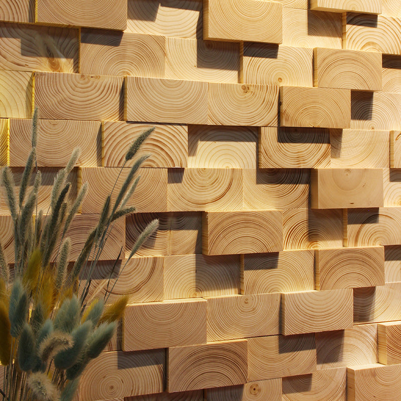 Wall-Ceiling Light Wood Gluing Mosaic Indoor Modern Wall Ceiling