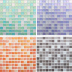 Plastic Peel & Stick Mosaic Tile Waterproof Peel & Stick Mosaic Tile with Square Shape