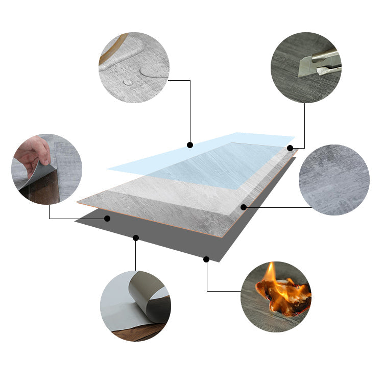 Fireproof Vinyl Floors Self-Adhesive Peel and Stick Waterproof Vinyl Floors