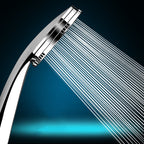 Contemporary Silver Round Shower Head Water Efficient Standard Spray Head